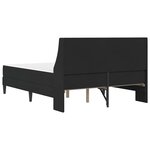 vidaXL Cadre de lit avec matelas Noir 120 x 200 cm Velours