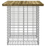 vidaXL Banc de jardin design gabion 100x70x72 cm bois de pin imprégné