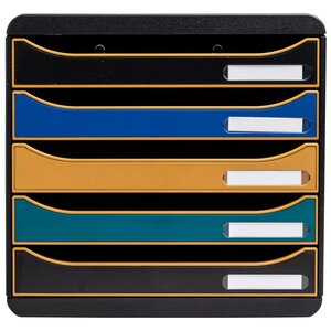 Module De Classement Big Box Plus 5 Tiroirs Neo Deco - Couleurs Assorties - Exacompta