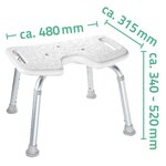 RIDDER Tabouret de baignoire Blanc 150 kg A0050501