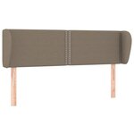 vidaXL Tête de lit avec oreilles Taupe 147x23x78/88 cm Tissu