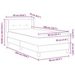Lit Box Spring vidaXL avec Matelas Bleu Foncé 90x200 cm Velours