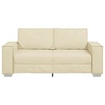 vidaXL Fauteuil canapé Crème 180 x 78 x 84 cm Cuir artificiel