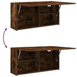 vidaXL Armoire murale de bain chêne fumé 80x25x40 cm bois d'ingénierie