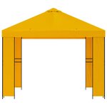 vidaXL Pavillon 3 x 3 m Jaune Polyester et Acier 190 gsm