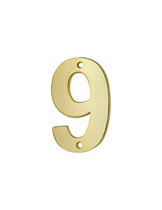 THIRARD - Chiffre 9  laiton  à visser  H.51mm  doré