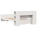 vidaXL Lit bibliothèque sans matelas blanc 120x200 cm bois pin massif