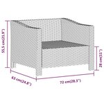 vidaXL Fauteuil de jardin avec coussin en polyrotin gris