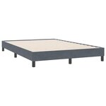 vidaXL Sommier à lattes de lit et matelas gris foncé 140x220cm velours