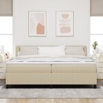 vidaXL Lit à Ressorts avec Matelas Vert Clair Gris 200x200 cm Tissu en Velours Côtelé