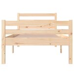 vidaXL Cadre de lit bois massif 75x190 cm petit simple