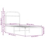 vidaXL Cadre de lit sans matelas 90x190cm chêne sonoma bois ingénierie