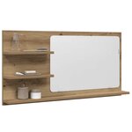 VidaXL Armoire à miroir de salle de bain chêne artisanal 90x11x45 cm