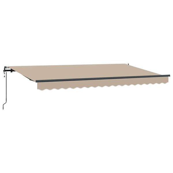vidaXL Auvent Rétractable Beige 400 x 200 cm Polyester  Aluminium
