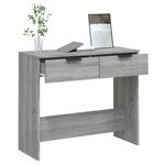 vidaXL Table console Sonoma gris 90x36x75 cm Bois d'ingénierie