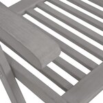 vidaXL Chaises inclinables de jardin 3 Pièces Gris Bois solide d'acacia