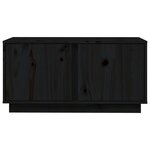 vidaXL Meuble TV Noir 80x35x40 5 cm Bois de pin massif
