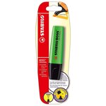 Blister de 1 surligneur boss original rechargeable pointe biseautée 2-5 mm - vert x 10 stabilo