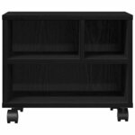 vidaXL Support d'imprimante avec stockage Chêne noir 41 x 32 x 33.5 cm