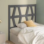 vidaXL Tête de lit Gris 81x4x100 cm Bois massif de pin