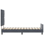 vidaXL Cadre de lit avec tête de lit Gris foncé 80 x 200 cm Velours