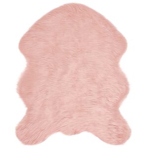 vidaXL Tapis en fausse Tafalla Rose 50 x 80 cm Polyester