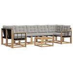 vidaXL Ensemble de canapés d'extérieur 8 Pièces Blanc et gris clair
