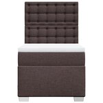 vidaXL Sommier à lattes de lit avec matelas Marron foncé 100x200 cm
