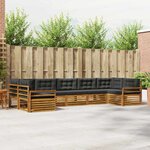 vidaXL Ensemble de canapés d'extérieur 7 pc Naturel et Anthracite