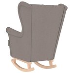 vidaXL Chaise à bascule taupe 74x90x102 cm tissu