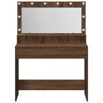 vidaXL Table de Toilette avec étagère Chêne brun 100 x 41 x 135 cm