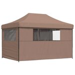 vidaXL Tente de fête Marron 279 x 410 x 315 cm Tissu Oxford