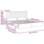 vidaXL Lit de Rangement Chêne brun 200 x 200 cm Bois d'ingénierie