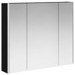 vidaXL Armoire Miroir de Salle de Bain Chêne noir 83 5 x 15 5 x 70 cm