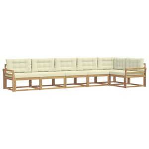 vidaXL Ensemble de canapés d'extérieur 4 pc Blanc et crème Polyester