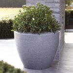 Capi Pot à plantes conique bas Arc Granite 60x48 cm Anthracite