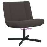vidaXL Chaise Accent Gris Foncé Tissu avec Base en Métal Moyenne