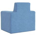 vidaXL Canapé pour enfants Bleu Peluche douce