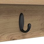 vidaXL Porte-manteau mural chêne artisanal 100 x 10.5 x 18 cm