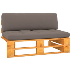 vidaXL Canapé central palette de jardin marron miel bois pin imprégné