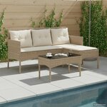 vidaXL Ensemble de canapé de jardin avec coussin 2 Pièces polyrotin