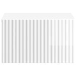 vidaXL Cabinet de chevet mural Blanc brillant 33 x 34 5 x 20 cm