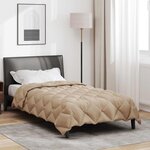 vidaXL Duvet d'hiver Taupe 220 x 135 cm Microfibre