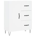 vidaXL Buffet haut Blanc 69 5x34x180 cm Bois d'ingénierie