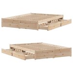 vidaXL Cadre de lit sans matelas 140x190 cm bois de pin massif