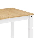 vidaXL Table à manger Corona blanc 160x80x75 cm bois massif de pin