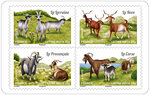 Carnet - Les chèvres de nos régions - 12 timbres autocollants
