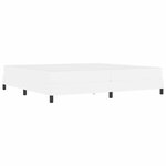 vidaXL Cadre de lit avec matelas Blanc pur 200 x 200 cm tissu