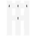 vidaXL Porte-manteau mural Blanc 65 x 3 x 100 cm Bois d'ingénierie