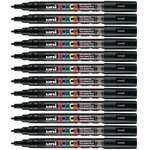 Marqueur pointe conique fine pc3m 0 9 - 1 3mm noir x 12 POSCA